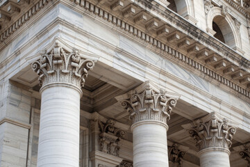 Vintage Old Justice Courthouse Column 
