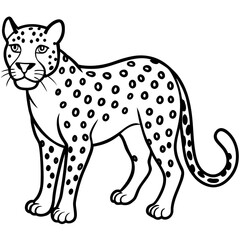 leopard cartoon isolated on white background