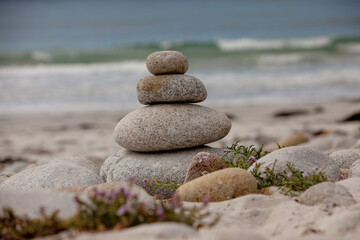 Close Up Smooth Beach Stones Shoreline Calm Balance Mindfulness Health