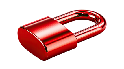 Red Security: A gleaming red padlock, symbolizes security and protection. Its polished surface reflects a sense of trust and safeguard. A powerful visual of safety and privacy.