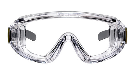 Protective Goggles: A close-up shot of clear protective goggles, designed to shield eyes from potential hazards.