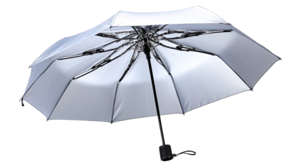 A Sturdy Companion: A durable, open umbrella providing protection from the elements, showcasing its modern design. 