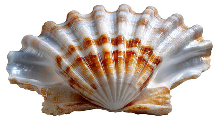 Seashell's Exquisite Beauty: A stunning close-up of a meticulously detailed seashell, showcasing its intricate patterns, textures, and subtle colors.