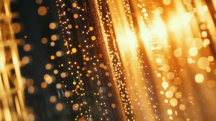 Video Close-up of a shower curtain with lights on, ideal for interior design or bathroom decor quality footage