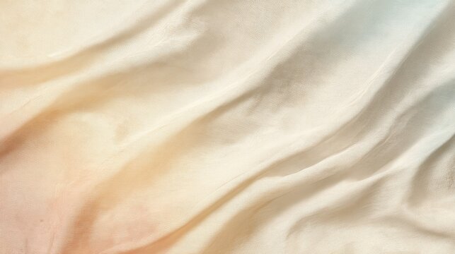 The soft fabric showcases flowing textures in warm hues, creating an inviting and elegant backdrop. This versatile material is perfect for fashion and interior design projects, enhancing any setting.