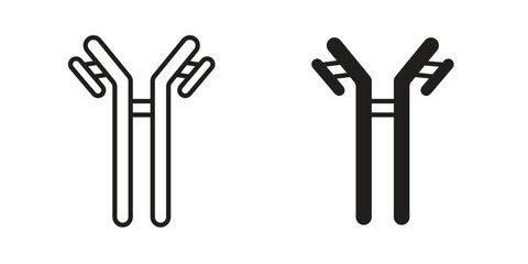 Obraz premium Antibody icons collection. Thin linear and black flat icons
