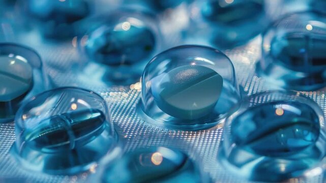 Video A cluster of transparent glass orbs captured in a tight shot