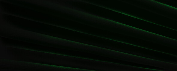 Simple Backgrounds Elegant Christmas background with sparkling green light on dark diagonal folds Minimalist abstract texture for luxury holiday