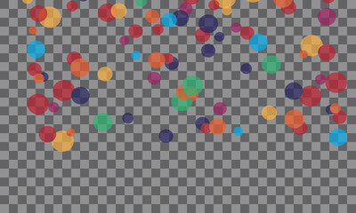 Vibrant translucent spheres descending creating a joyful abstract artistic background design