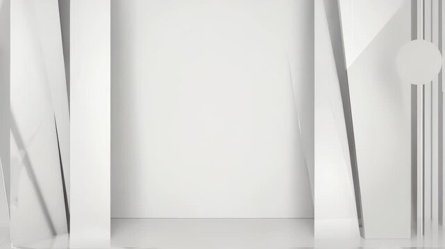 Abstract Architectural Sculpture: Modern Minimalist Concrete Form with Soft Lighting and Subtle Shadows, Perfect for Backgrounds and Conceptual Design.