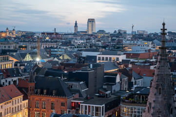 Christmas Market in Ghent from Above