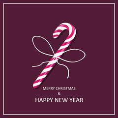 Candy cane greeting card