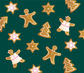 Christmas cookies pattern