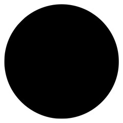 A black circle on a , black, circle, eclipse, against transparent background