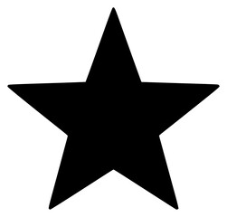 A black and white silhouette of a star, black, icon, illustration, star, against transparent background