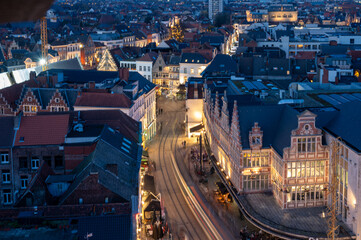 Christmas Market in Ghent from Above