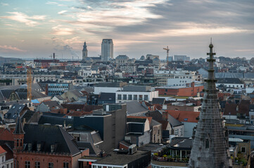 Christmas Market in Ghent from Above