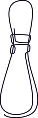 Minimalist One Line Drawing of a Coffee Maker or Chemex Style Brewer.