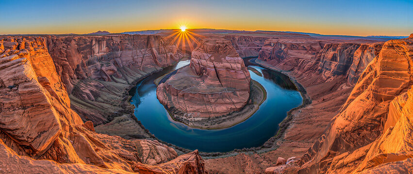 sunset over horseshoe bend