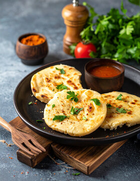 A traditional Eritrean breakfast features chechebsa, torn flatbread saut�ed with spiced butter and berbere.