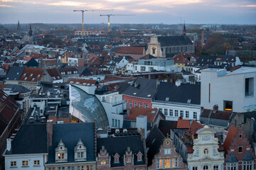 Christmas Market in Ghent from Above
