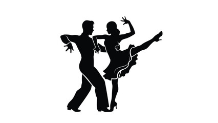 Creative Detailed Jive Dance Step Vector Illustration | Swing Dance Footwork Diagram | Energetic Jive Steps Guide