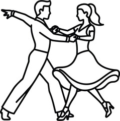 Creative Detailed Jive Dance Step Vector Illustration | Swing Dance Footwork Diagram | Energetic Jive Steps Guide