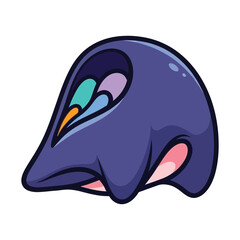 Adorable grey kitten relaxing in a teacup with leaves and cookie isolated on transparent background isolated on white background