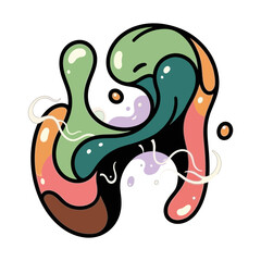 Cute tabby cat enjoying honey from a jar surrounded by flowers isolated on transparent background isolated on white background