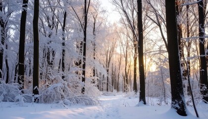 sunrise in the forest