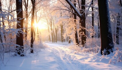 sunrise in the forest