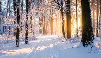 sunrise in the forest