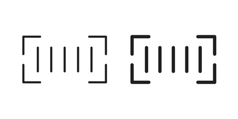 Barcode read icons logo design, Pictogram Icons