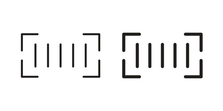 Barcode read icons logo design, Pictogram Icons