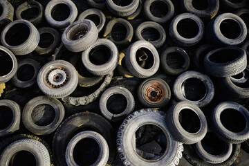 Old Tires Pattern from Above