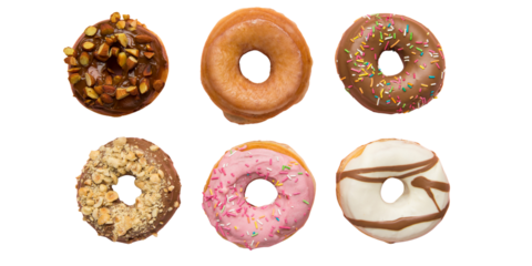 A Donut isolated with transparent background