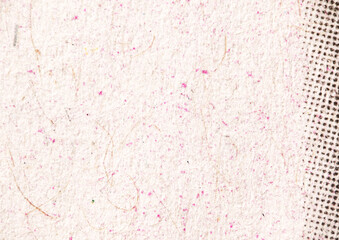 Fototapeta premium Light Paper Texture with Pink Speckles and Halftone Edge