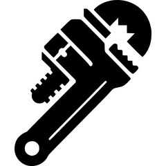Pipe Wrench Icon Vector