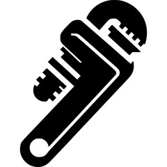 Pipe Wrench Icon Vector