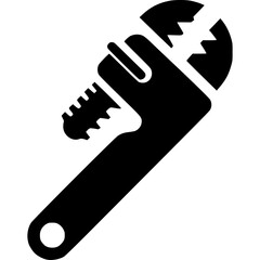 Pipe Wrench Icon Vector