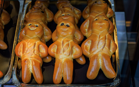 Grittibanz Stutenkerl pretzel, a traditional Swiss Christmas baked treat
