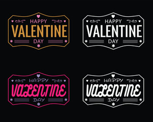 Valentine’s Day vector design with hearts, T-Shirt Graphics, and bold festive typography