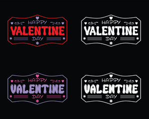 Valentine’s Day vector design with hearts, T-Shirt Graphics, and bold festive typography
