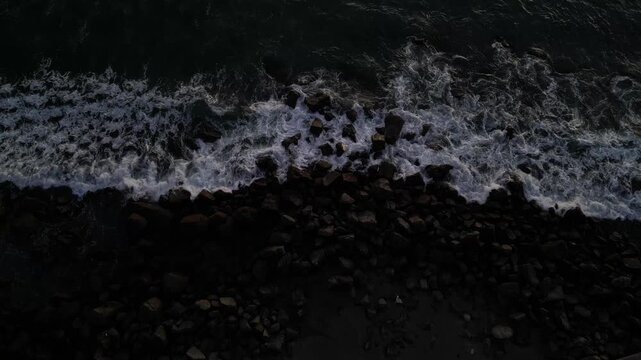 Wave crashing the Rocky Shore