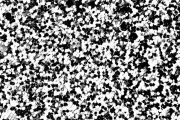 Close-up texture of scattered hexagonal sequins in a dense glitter pattern with reflective highlights on a transparent background.