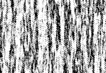 Distressed vertical halftone stripes with jagged, irregular dot patterns on a transparent background.