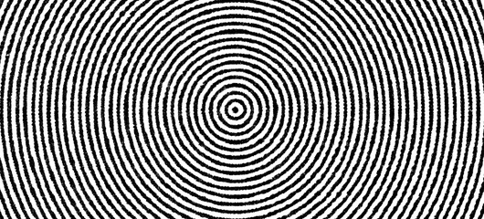 Black concentric circles with a distressed, hand-drawn grunge texture on a transparent background.