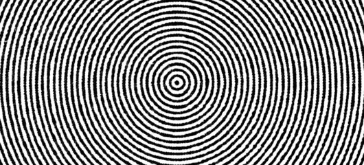 Black concentric circles with a distressed, hand-drawn grunge texture on a transparent background.