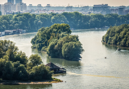 View from Belgrade Fortress in Kalemegdan Park, Serbia