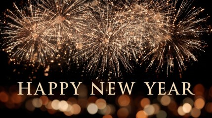 Celebrate New Year's Eve with vibrant fireworks lighting up the night sky